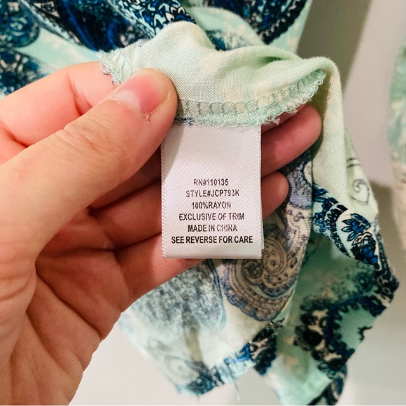 Knit Works Paisley Blouse Large - Picture 5 of 6